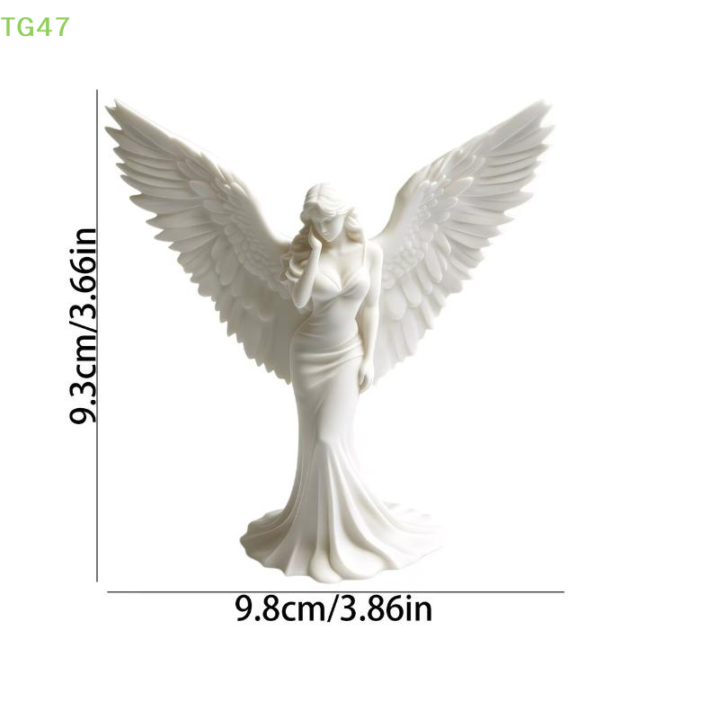 3D Printing App - 【LS】【LS】3D-geprint gebedsengelbeeldje Beschermengelbeeldje Witgouden religieuze sculptuur