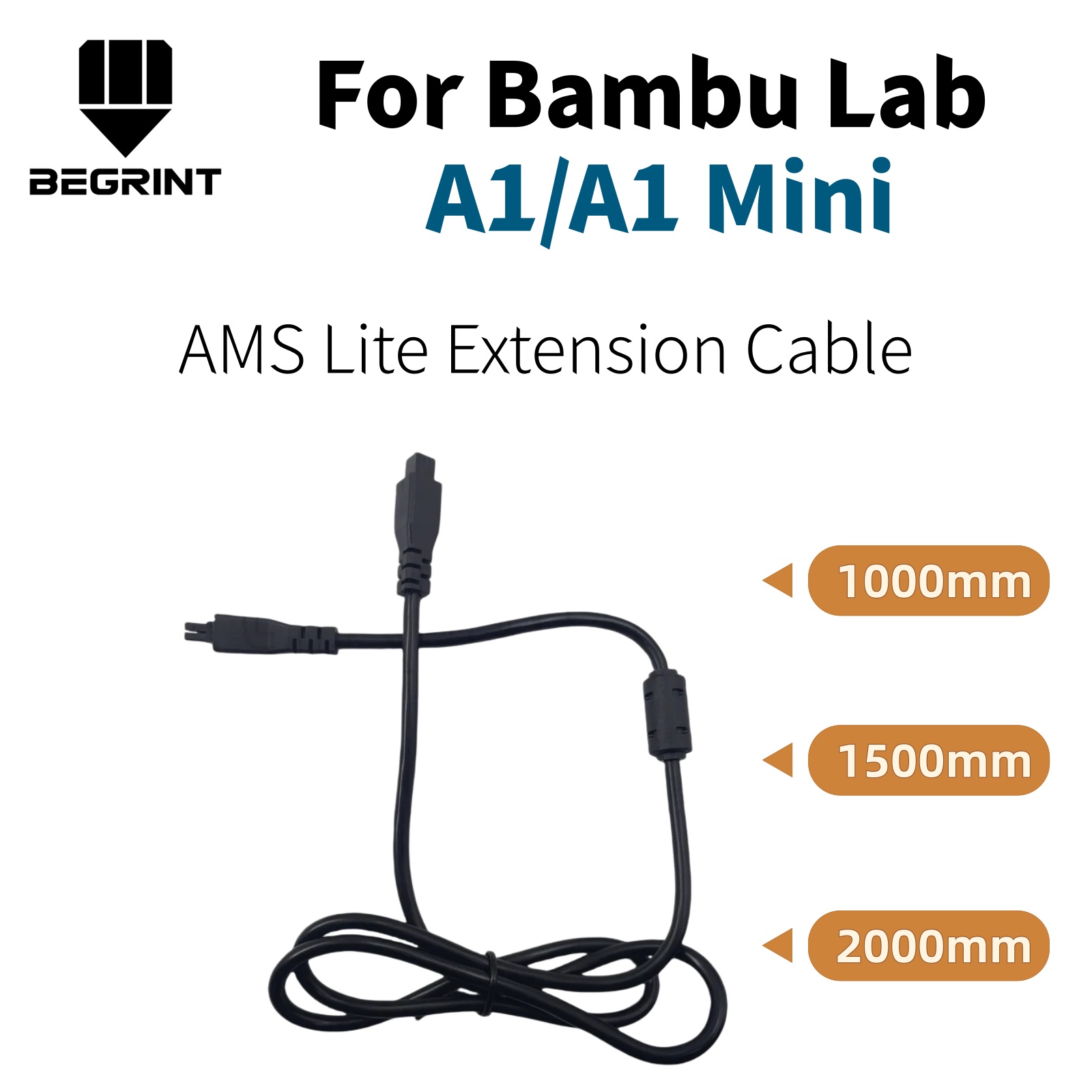 3D Printer Cable Chain - AMS Lite 4-pins verlengkabel, magnetische ruisonderdrukkingsring