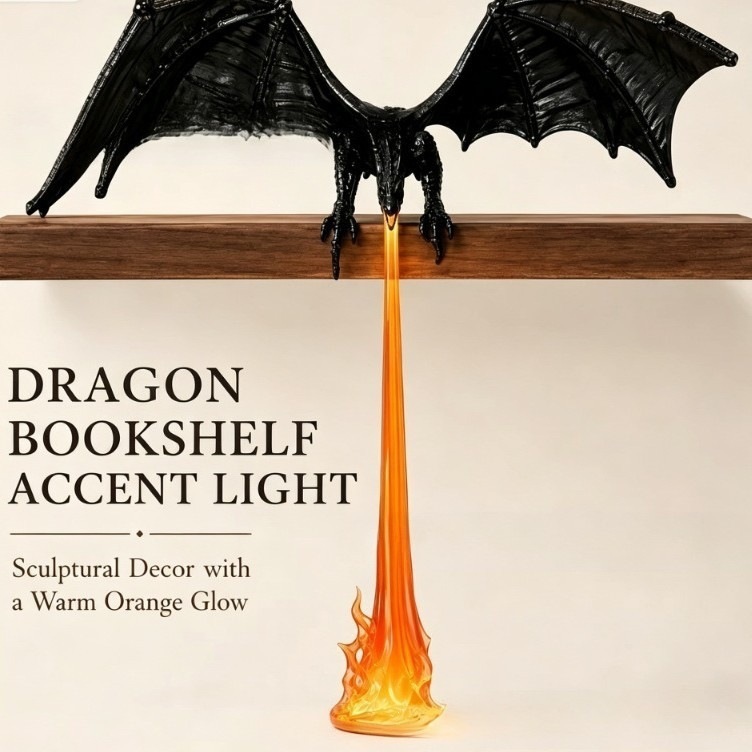 3D Printing App - 3D-geprinte vuurspuwende drakenlamp LED-decoratie draken nachtlampje