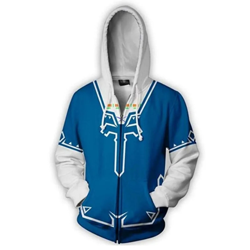 3D Printing Link - Cosplay Legend Zelda Link Rits Hoodies