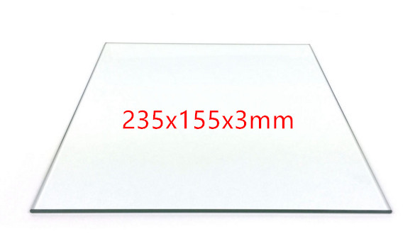 3D Printing Glass - Flashforge borosilicaatglasplaat 235x155mm voor Flashforge Dreamer,