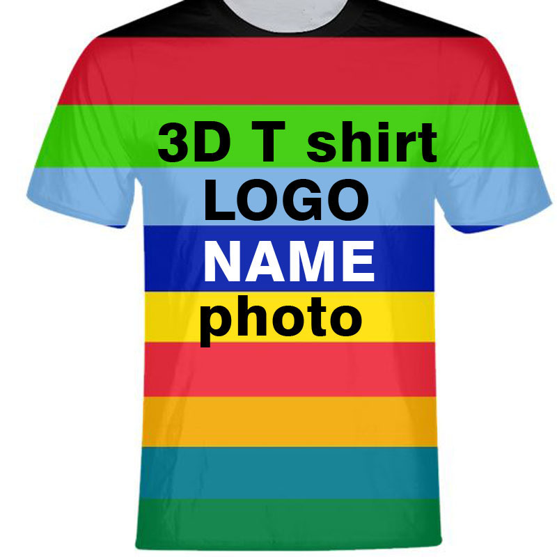 3D Printing Logo - 3D Jeugd T-shirt Mannelijke Gratis Custom