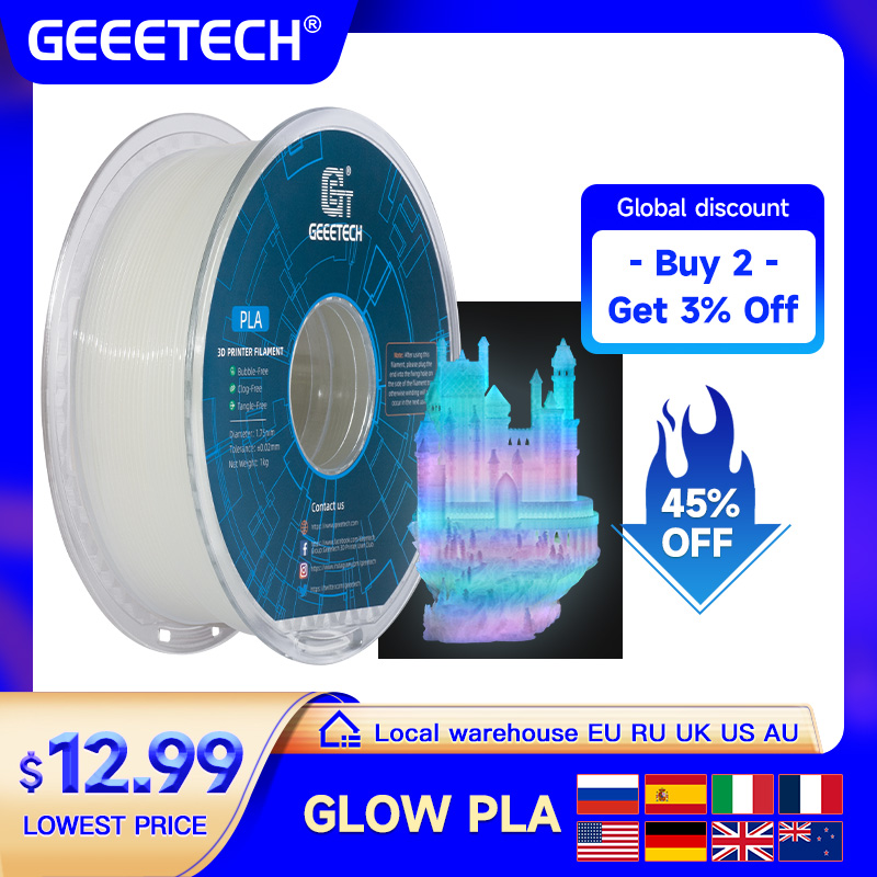3D Printing Warehouse - GEEETECH Glow PLA 1,75 mm 1
