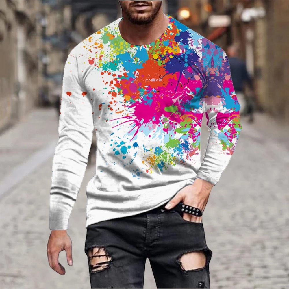 Heren T-shirt met regenboogver - 3D Printing Jersey recensie en prijs