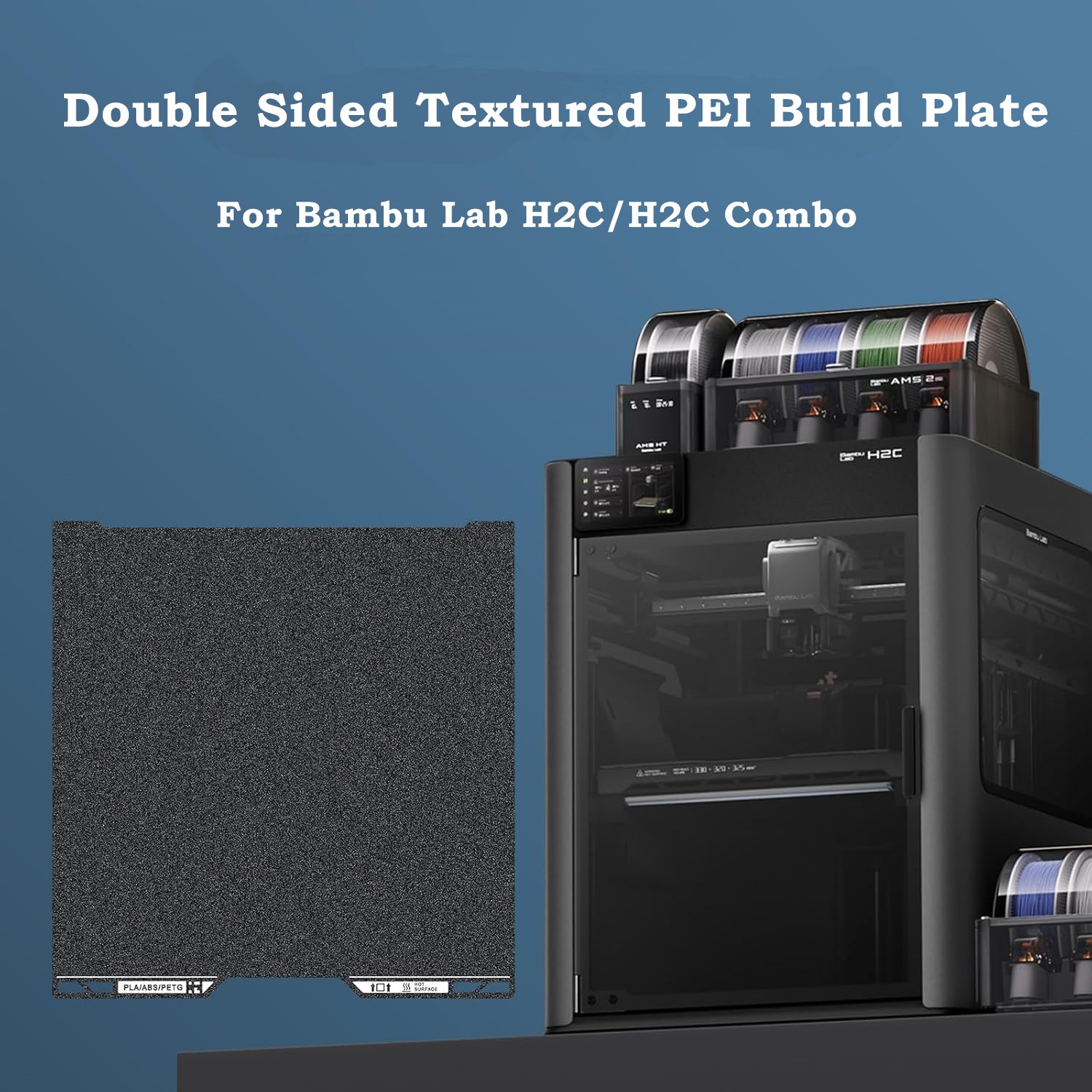 H2C Build Plate Zwart PEI met  - 3D Printing Qr Code recensie en prijs