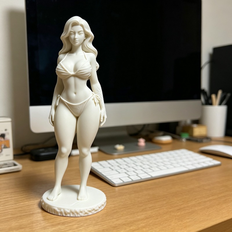 3D-geprinte vrouwelijke kunsts - 3D Printing App recensie en prijs