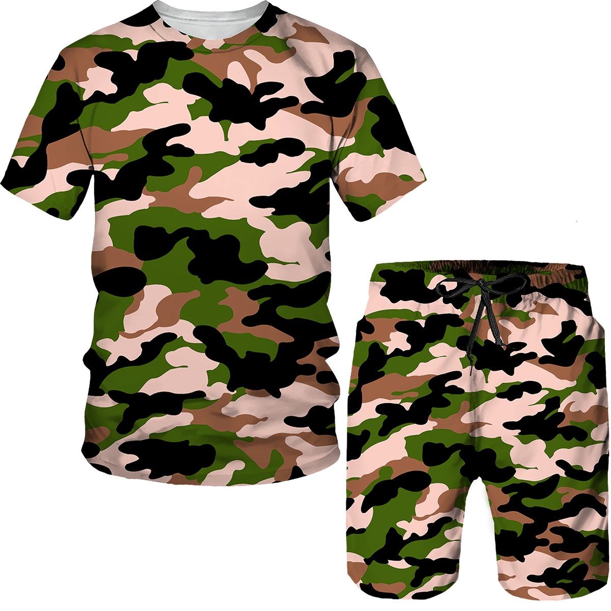 Camouflage Herenpakken Camo 3D - 3D Printing Jersey recensie en prijs