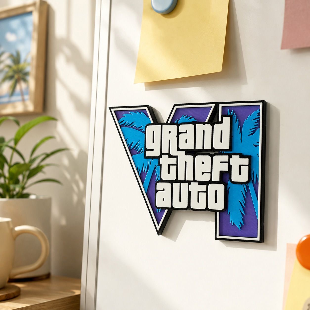 GTA6 3D-geprinte logo magnetis - 3D Printing Logo recensie en prijs